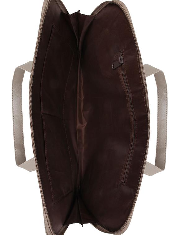 brown leatherette regular laptop bag - 16769525 - Zoom Image - 3