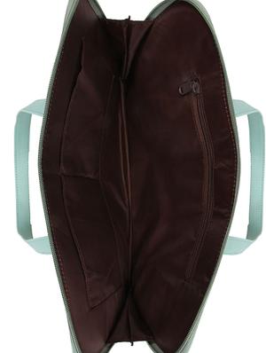 green leatherette regular laptop bag - 16769527 - Standard Image - 3