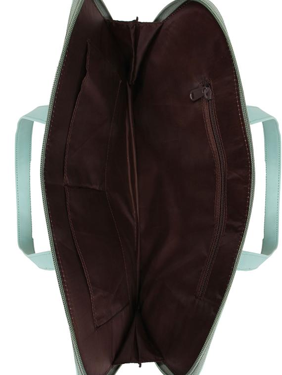 green leatherette regular laptop bag - 16769527 - Zoom Image - 3
