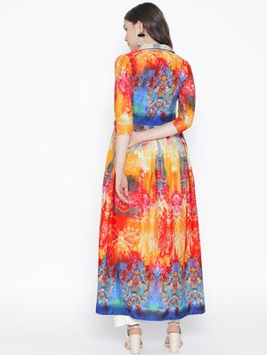 floral print flared kurta - 16769661 - Standard Image - 3