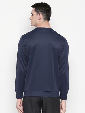 navy blue chest print sweatshirt - 16770274 - Standard Image - 3