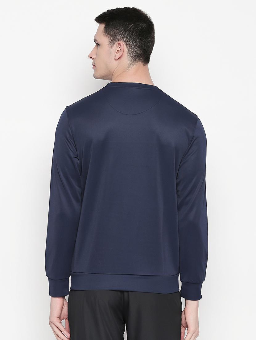 navy blue chest print sweatshirt - 16770274 - Zoom Image - 3