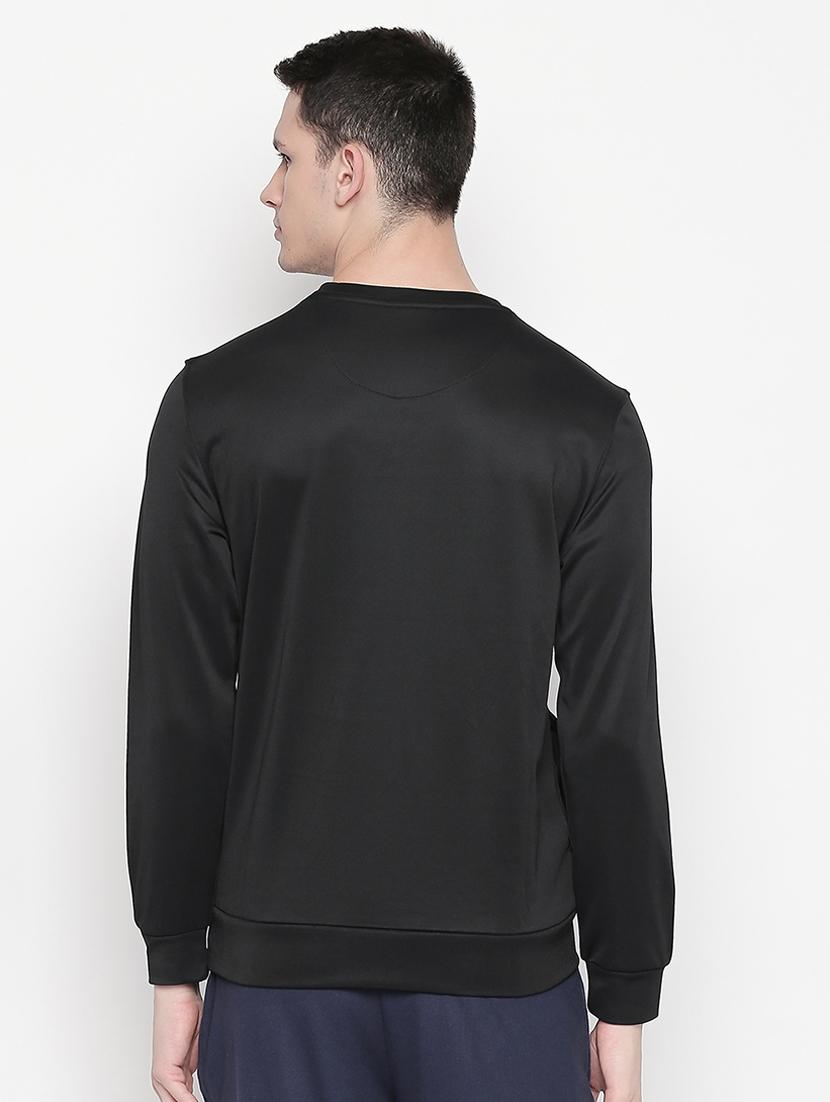 black chest print sweatshirt - 16770275 - Zoom Image - 3