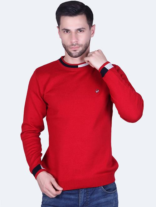 red solid acrylic pullover - 16770743 - Very Small Image - 1