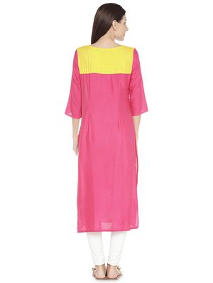 floral straight kurta - 16770923 - Standard Image - 3