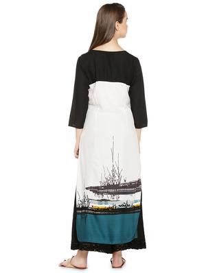 printed straight kurta - 16770940 - Standard Image - 3