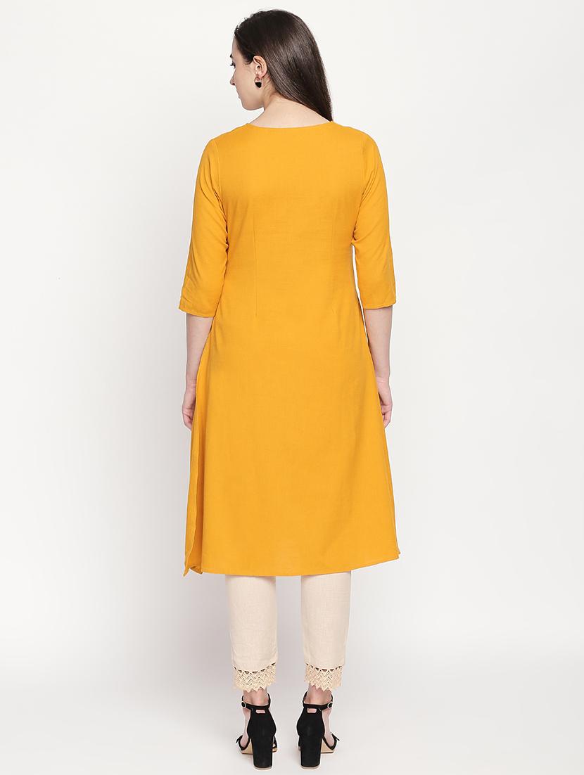 solid layered kurta - 16771061 - Zoom Image - 3