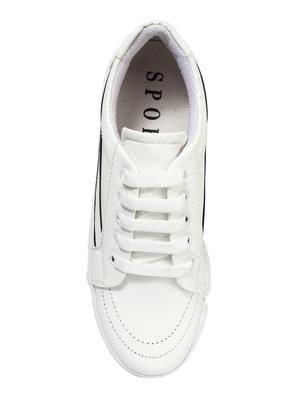 white lace-up sneakers - 16771183 - Standard Image - 3