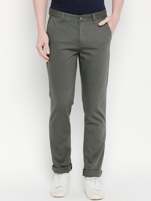 green solid chinos - 16771544 - Standard Image - 1