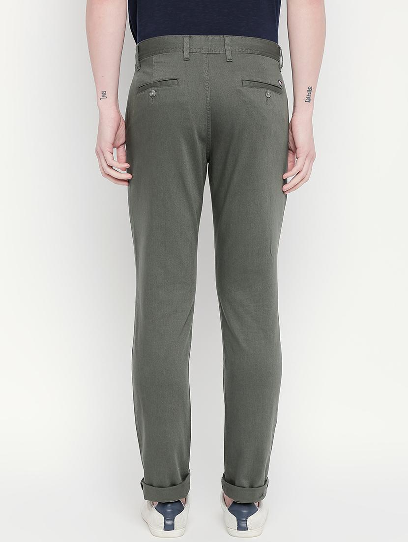green solid chinos - 16771544 - Zoom Image - 3