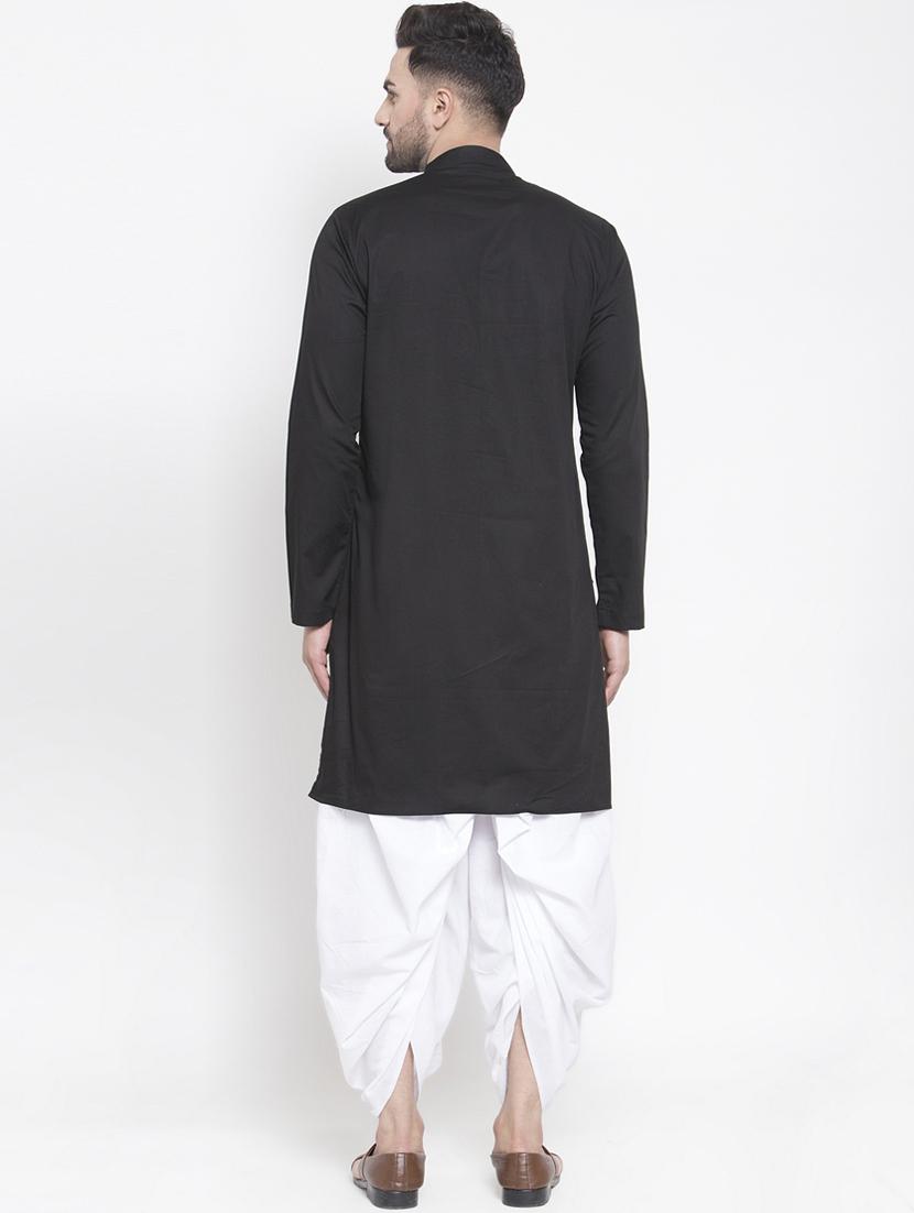 black solid asymmetric kurta - 16771782 - Zoom Image - 3