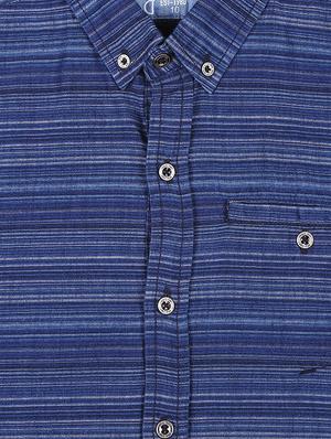 pocket detail striped shirt - 16771993 - Standard Image - 3