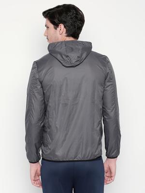 grey solid casual jacket - 16772341 - Standard Image - 3