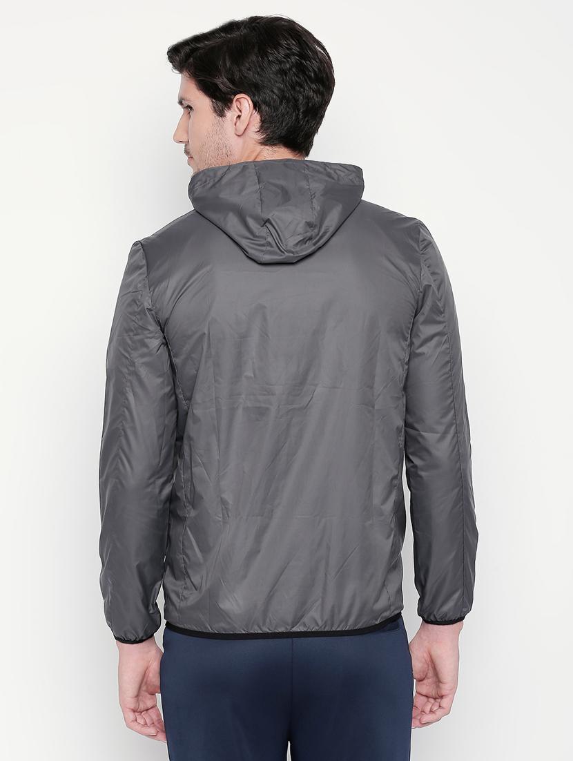 grey solid casual jacket - 16772341 - Zoom Image - 3