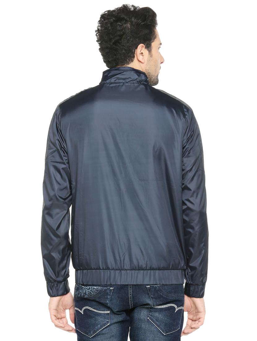 blue solid casual jacket - 16772350 - Zoom Image - 3