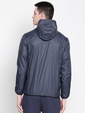navy blue solid casual jacket - 16772352 - Standard Image - 3