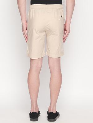 beige solid shorts - 16772997 - Standard Image - 3
