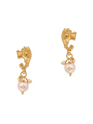 gold metal pendants and earring - 16773285 - Standard Image - 3
