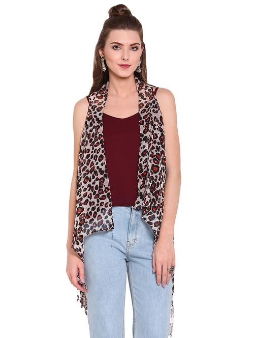 animal print regular shrug - 16773747 - Standard Image - 1