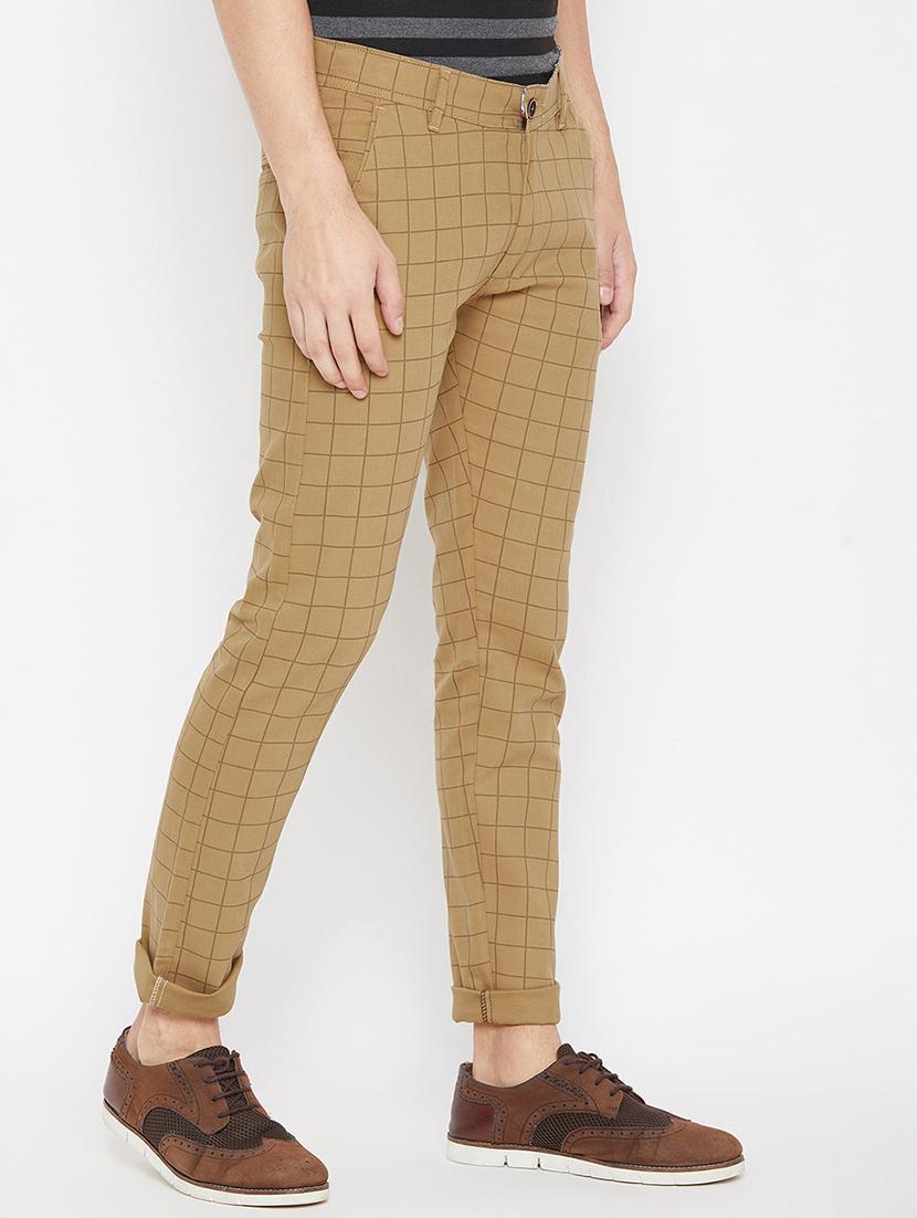 beige checkered chinos - 16773764 - Zoom Image - 3