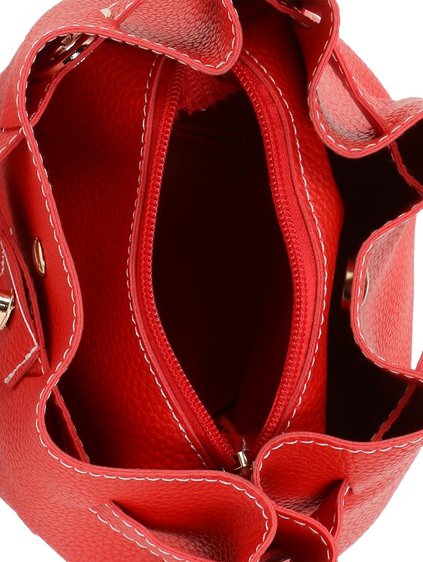 red leatherette combo sling bag - 16774119 - Zoom Image - 3