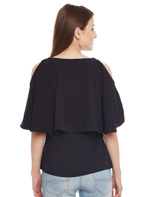 bow detail cold shoulder top - 16774126 - Standard Image - 3