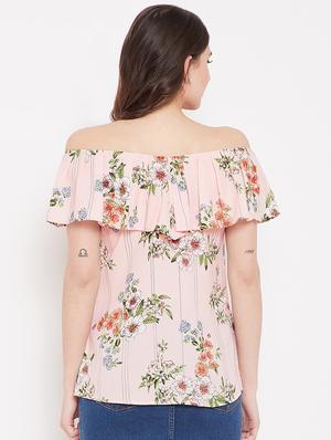 off shoulder floral top - 16774130 - Standard Image - 3