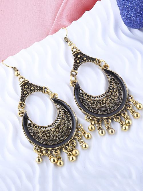 black metal drop earring - 16774599 - Very Small Image - 1