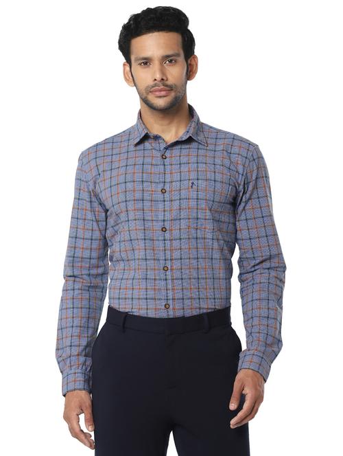 grey checkered casual shirt - 16776151 - Standard Image - 1