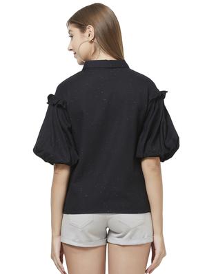 puff sleeved frill detail top - 16776781 - Standard Image - 3