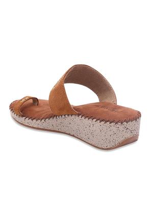 tan one toe wedges - 16779553 - Standard Image - 3
