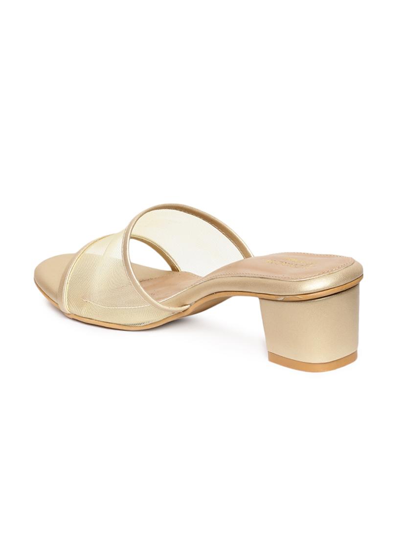 gold slip on sandals - 16779624 - Zoom Image - 3