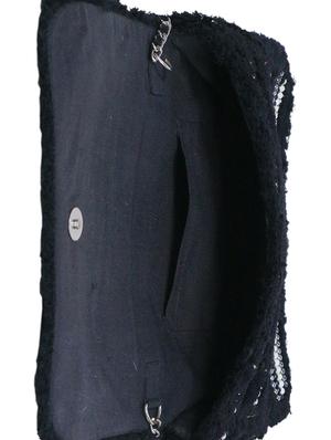 black cotton box clutch - 16779869 - Standard Image - 3