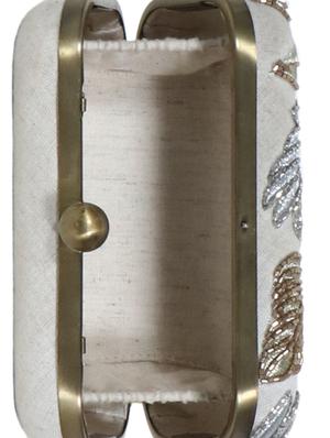 beige cotton box clutch - 16779877 - Standard Image - 3