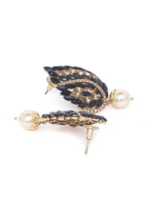 black metal drop earring - 16780294 - Standard Image - 3