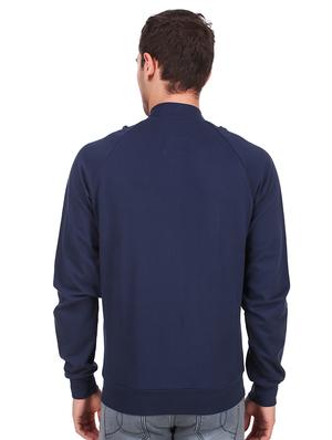 navy blue solid casual jacket - 16780460 - Standard Image - 3