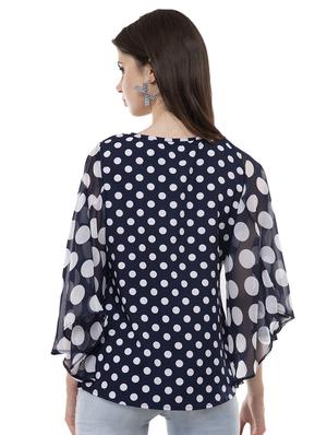 bell sleeved polka dots top - 16780554 - Standard Image - 3