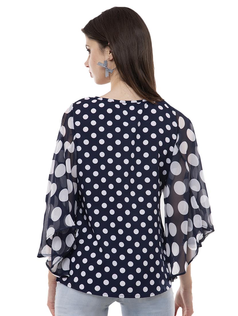 bell sleeved polka dots top - 16780554 - Zoom Image - 3