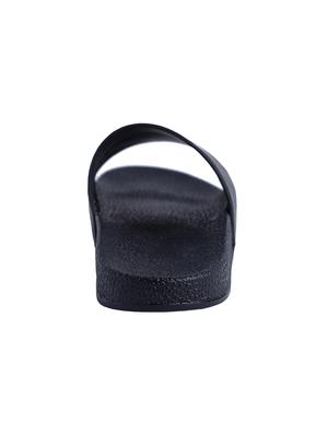 black leatherette slip on flip flops - 16781054 - Standard Image - 3