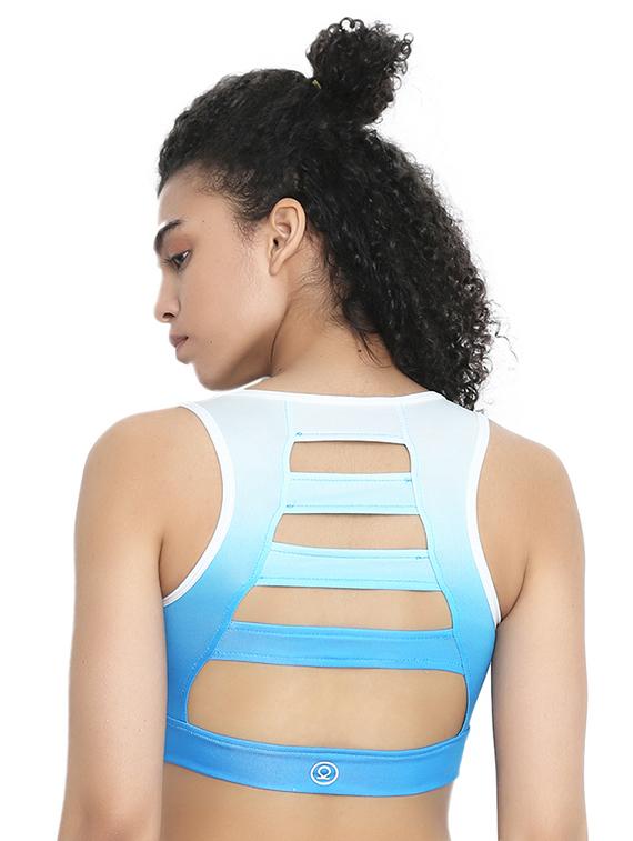 styled back solid sports bra - 16781998 - Zoom Image - 3