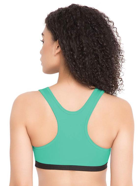 racer back solid sports bra - 16782002 - Zoom Image - 3