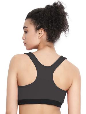 racer back solid sports bra - 16782004 - Standard Image - 3