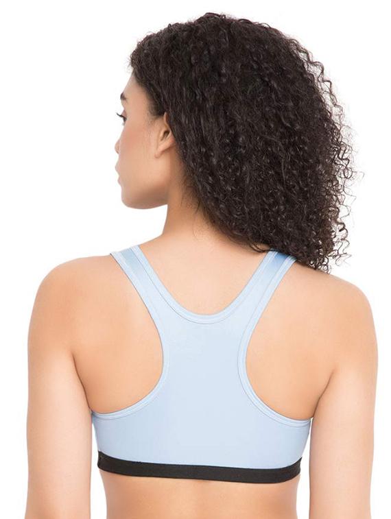 racer back solid sports bra - 16782005 - Zoom Image - 3