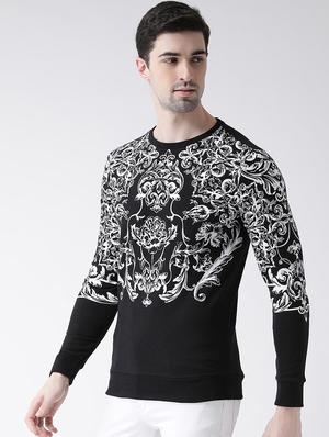 black chest printed sweatshirt - 16782463 - Standard Image - 3