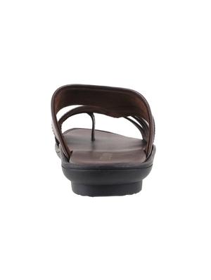 brown leather slip on slippers - 16783095 - Standard Image - 3