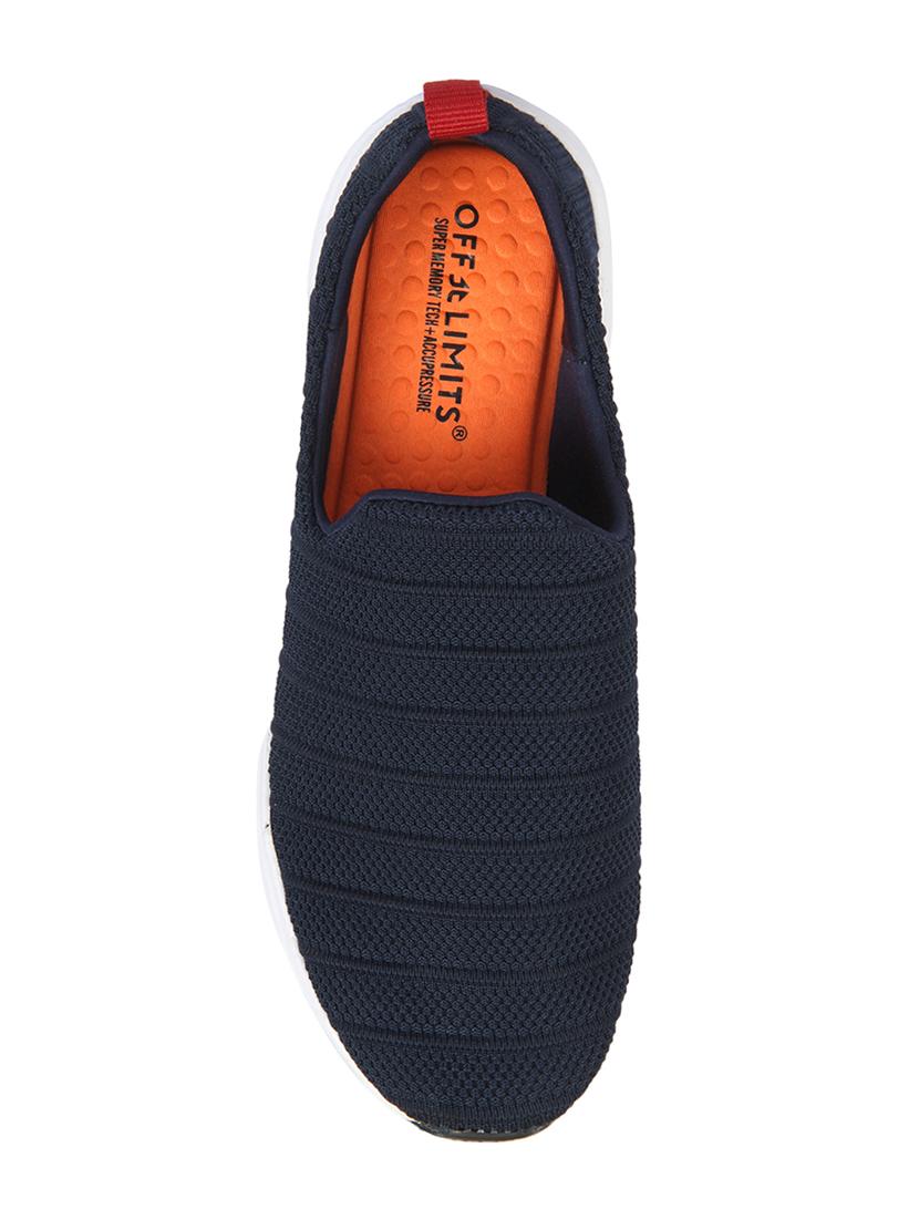 navy fabric slipon sport shoes - 16783360 - Zoom Image - 3