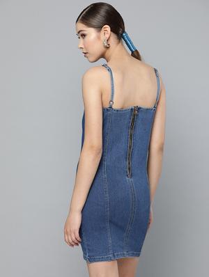 cami neck bodycon denim dress - 16784914 - Standard Image - 3