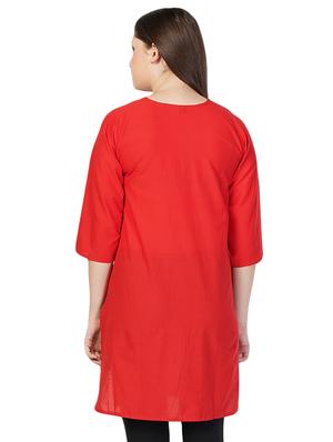 kaantha work straight kurta - 16785077 - Standard Image - 3