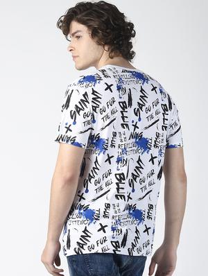 white all over printed t-shirt - 16785802 - Standard Image - 3