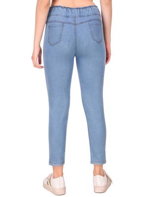 drawstring waist printed jeans - 16785846 - Standard Image - 3